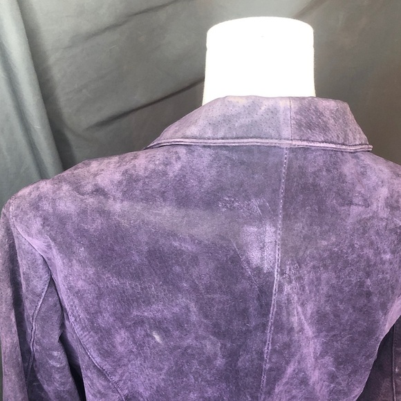 Suede Purple Blazer by Christopher & Banks - Picture 10 of 16